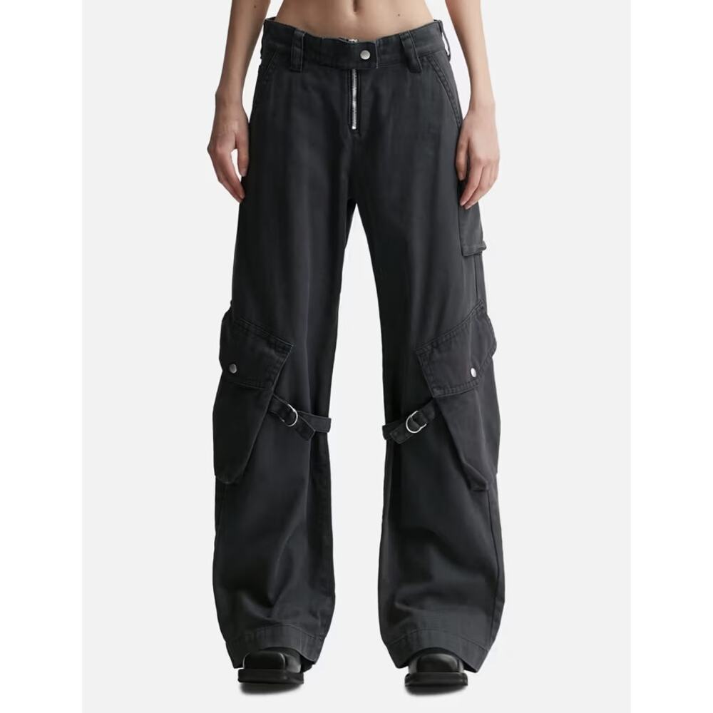 Acne Studios Potina Cargo Trousers Size 36 Charcoal Gray Cotton Punk Grunge - Picture 7 of 16